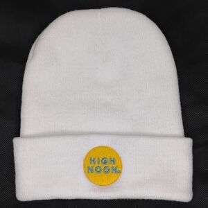 Unisex White High Noon Vodka Logo Warm Winter Beanie Hat / Toque Cozy Streetwear